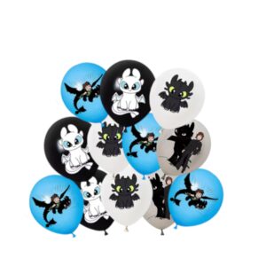 Pack 12 Globos Látex Chimuelo Dragón