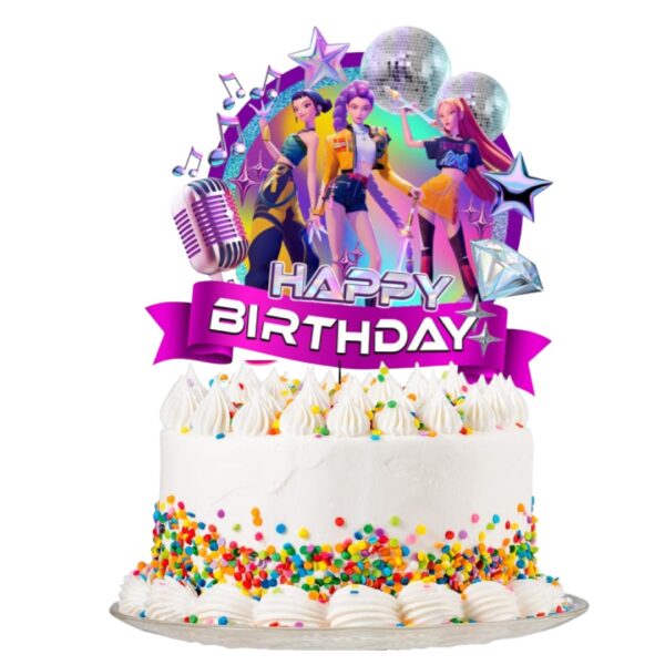 Topper para Torta Guerreras Kpop (Huntrix) - Imagen 2