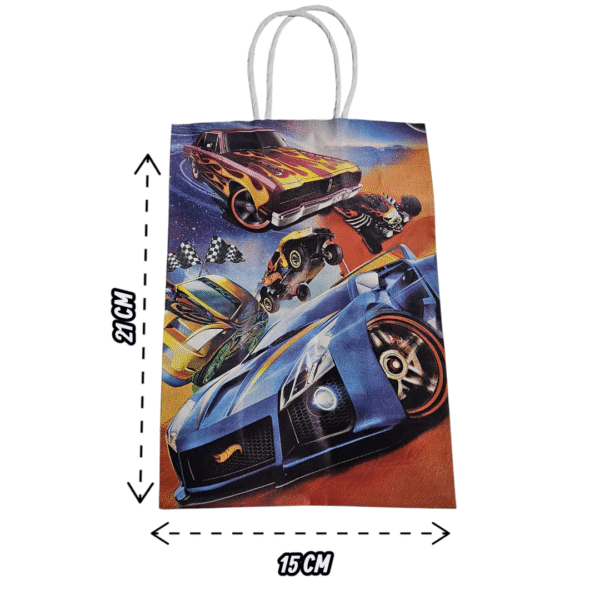 Pack 12 Bolsas Papel Kraft  Auto de Carreras 2 - Imagen 2