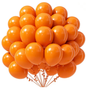Set de 25 globos Látex Naranjado 9"