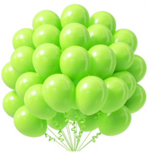 Set de 25 globos Látex Verde Manzana 9"