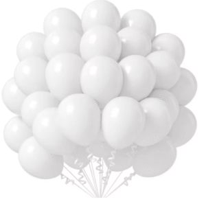 Set de 25 globos Látex Blanco 9"