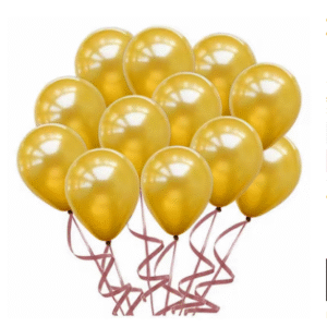 Set de 25 globos Látex Dorado 12"
