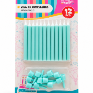 Pack 12 Velas de Cumpleaños verde