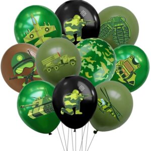 Pack 12 Globos Látex Militar Mod 2