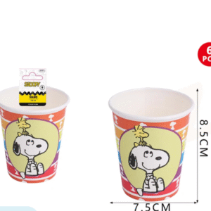 Pack de 6 Vasos para Cumpleaños snoopy