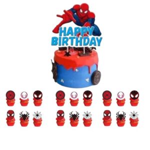 Topper para Torta + Cupcakes Spiderman