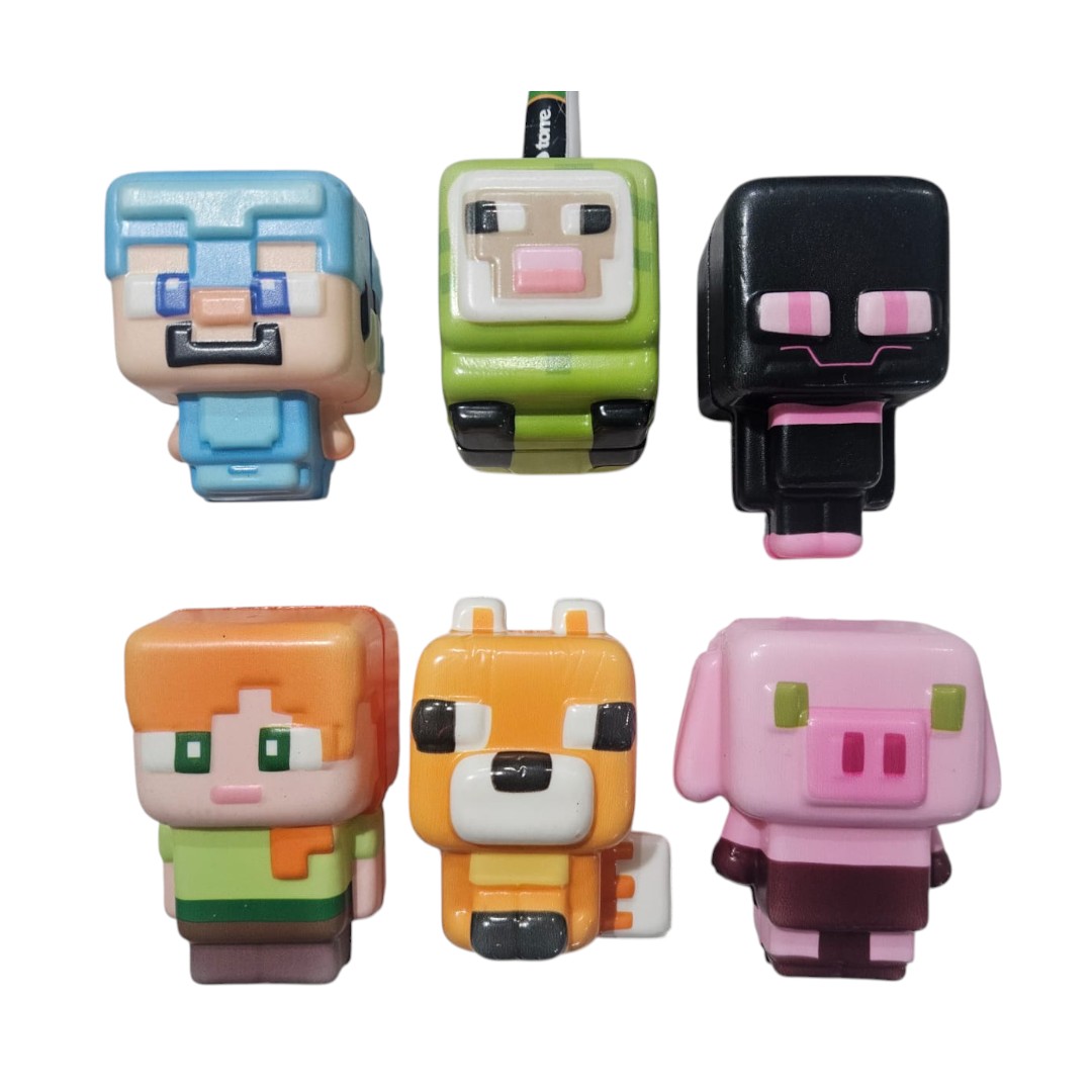 Pack 6 Squishy Minecraf sorpresas