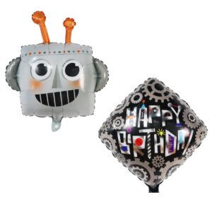 Set 2 Globos Foil Decorativos Robot