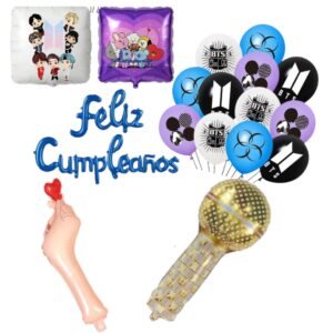 Set de Globos Feliz Cumpleaños Bts