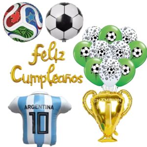 Set de Globos Feliz Cumpleaños futbol (Argentina)
