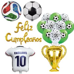 Set de Globos Feliz Cumpleaños futbol (inglaterra)
