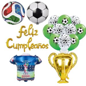 Set de Globos Feliz Cumpleaños Mundial de futbol