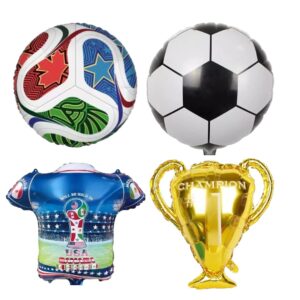 Set 4 Globos Decorativos Mundial De futbol