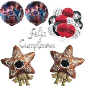 Set de Globos Feliz Cumpleaños Stranger Things
