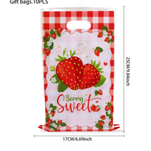 Pack 10 Bolsas Dulceras frutilla (fresas)