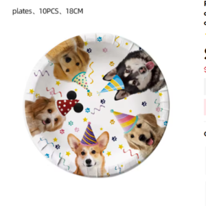 Pack 10 platos Perritos/Mascotas