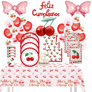 Cotillon Globos Decorativo Cerezas
