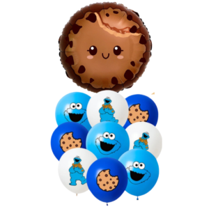 set de globos Monstruo come galletas Plaza Sesamo