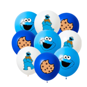 Pack 12 globos Monstruo come galletas Plaza Sesamo