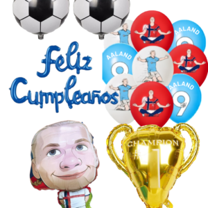 Set globos decorativo Haaland futbol