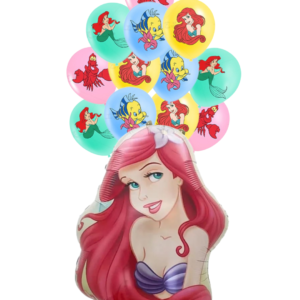 set de globos decorativo sirenita Ariel