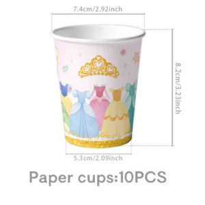 Pack 10 vasos Decorativo Princesas