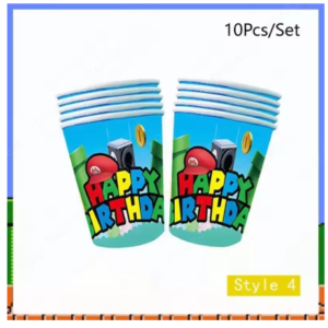 pack 10 vasos Decorativo  Mario Bros 2