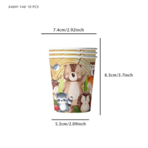 Pack 10 vasos animales del bosque