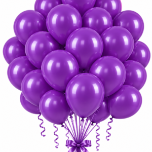 Set de 25 globos Látex Morado 9"