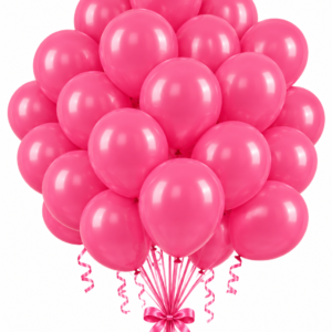 Set de 25 globos Látex Rosado 9"