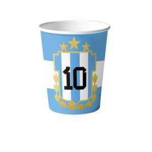 Pack de 10 vasos Messi futbol argentina