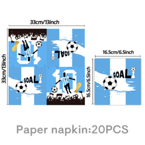 Pack de 20 servilletas Messi futbol argentina